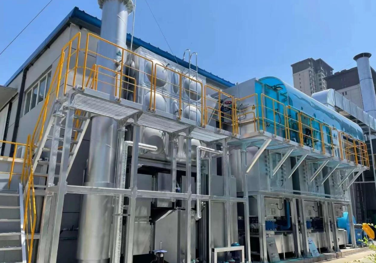 鄭州樸華科技生產的RTO蓄熱燃燒設備與低溫等離子設備組合系統