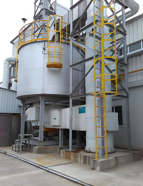 旋轉(zhuǎn)式RTO設(shè)備現(xiàn)場安裝圖 有機廢氣處理